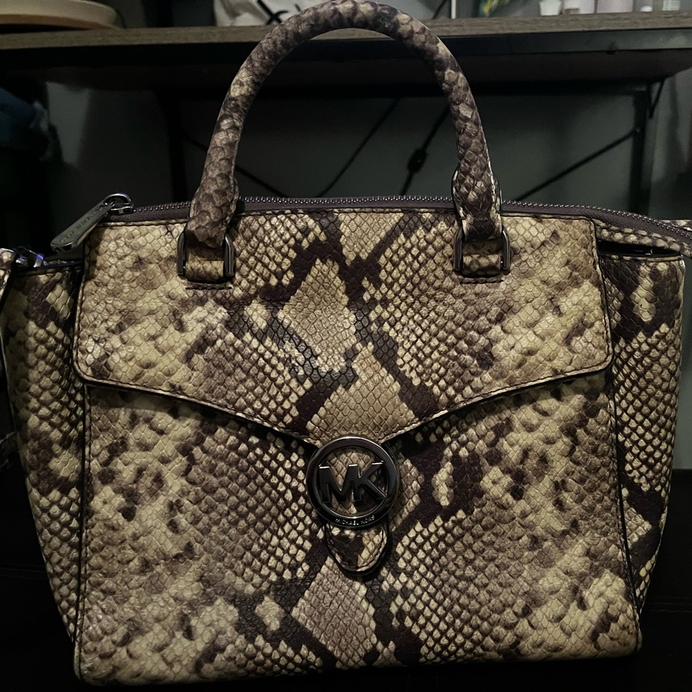 Snake print mk purse